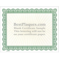 8.5 x 11 Certificate Paper - Green 100 Sheets per Pack .18 Cents Each
